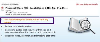 CreateSpace Tips No. 5